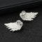 ES101 Women's Angel Wings Stud Earrings Inlaid Crystal Alloy Ear Jewelry Party Earring Gothic Feather Brincos Fashion 2017-Silver-JadeMoghul Inc.