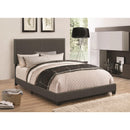 Espresso Upholstered Eastern King Bed-Platform Beds-Espresso-Wood-JadeMoghul Inc.