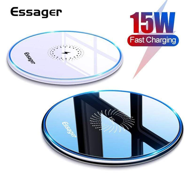Essager 15W Qi Wireless Charger For iPhone 12 11 Pro Xs Max Mini X Xr 8 Induction Fast Wireless Charging Pad For Samsung Xiaomi JadeMoghul Inc. 