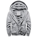 European Fashion Style Men Vintage Thickening Fleece Jacket / Warm Outerwear-w11 gray-S-JadeMoghul Inc.