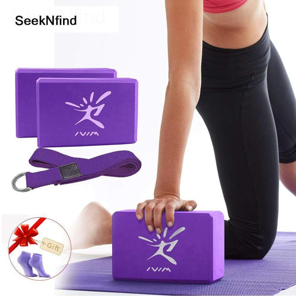 EVA Yoga Block Set Exercise Workout Fitness Brick Bolster Stretch Belt Aid Gym Pilates Training Body Shaping Fitness Equipment JadeMoghul Inc. 