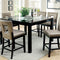 Evant II Contemporary Style Counter Height Table, Black-Dining Tables-Black-Lacquer Mirror Wood-JadeMoghul Inc.