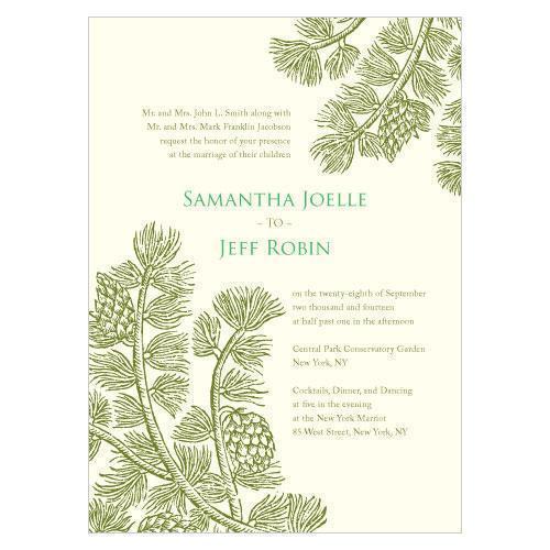 Evergreen Invitation Berry (Pack of 1)-Invitations & Stationery Essentials-Berry-JadeMoghul Inc.