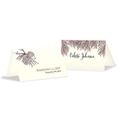 Evergreen Place Card With Fold Berry (Pack of 1)-Table Planning Accessories-Aqua Blue-JadeMoghul Inc.