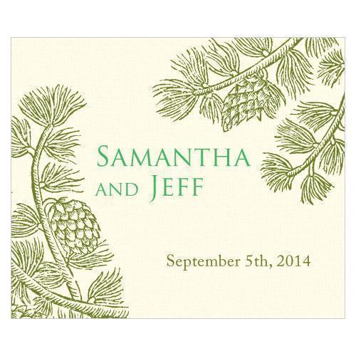 Evergreen Rectangular Label Berry (Pack of 1)-Wedding Favor Stationery-Vintage Gold-JadeMoghul Inc.