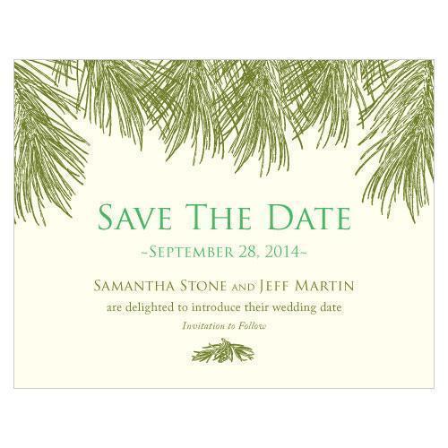 Evergreen Save The Date Card Berry (Pack of 1)-Weddingstar-Berry-JadeMoghul Inc.