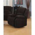 Exceptional Dark Brown Glider Recliner-Recliner Chairs-Dark Brown-CHENILLE-JadeMoghul Inc.