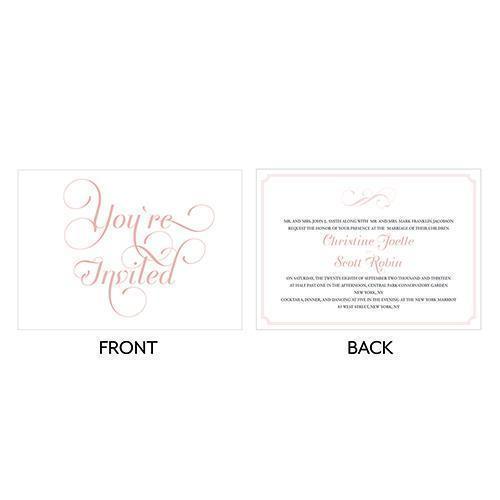 Expressions Invitation Vintage Pink Text With White Background (Pack of 1)-Invitations & Stationery Essentials-Pewter Grey Background With White Text-JadeMoghul Inc.