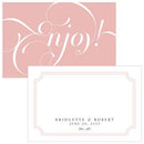 Expressions Large Rectangular Tag Purple Text With White Background (Pack of 1)-Wedding Favor Stationery-Vintage Pink Text With White Background-JadeMoghul Inc.