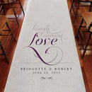 Expressions Personalized Aisle Runner White With Hearts Vintage Pink (Pack of 1)-Aisle Runners-Pewter Grey-JadeMoghul Inc.
