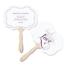Expressions Personalized Hand Fan Vintage Pink Text With White Background (Pack of 1)-Wedding Parasols Umbrellas & Fans-Indigo Blue Text With White Background-JadeMoghul Inc.