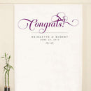 Expressions Personalized Photo Backdrop Vintage Pink (Pack of 1)-Wedding Reception Decorations-Purple-JadeMoghul Inc.