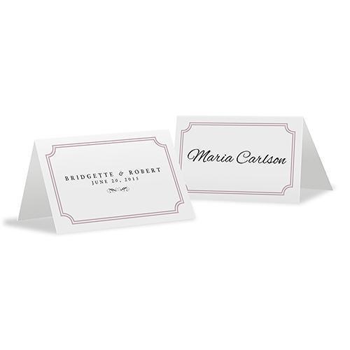 Expressions Place Card With Fold Indigo Blue Text With White Background (Pack of 1)-Table Planning Accessories-Purple Text With White Background-JadeMoghul Inc.