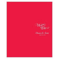 Expressions Program - Single Vertical Fold Vintage Pink Text With White Background (Pack of 1)-Wedding Ceremony Stationery-Red Background With White Text-JadeMoghul Inc.