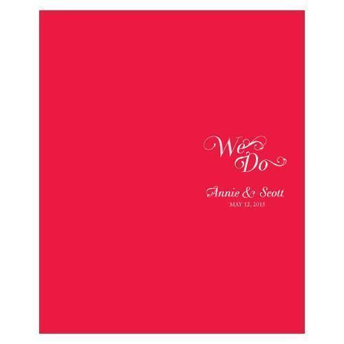 Expressions Program - Single Vertical Fold Vintage Pink Text With White Background (Pack of 1)-Wedding Ceremony Stationery-Red Background With White Text-JadeMoghul Inc.