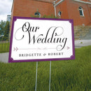 Expressions Wedding Directional Sign Vintage Pink (Pack of 1)-Wedding Signs-Purple-JadeMoghul Inc.