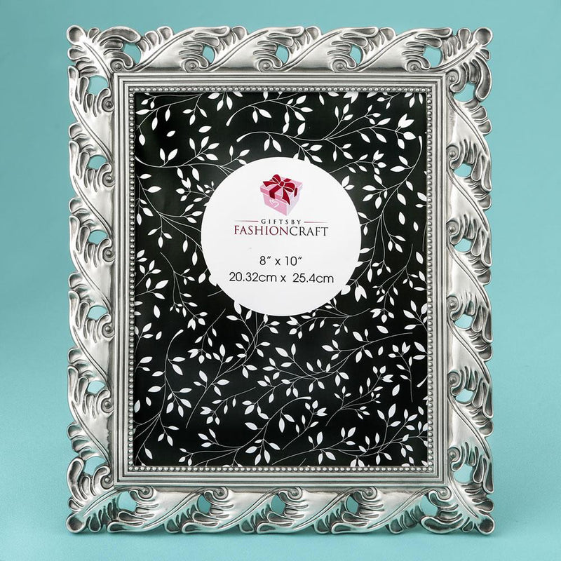 Exquisite Antique Silver Leaf design 8 x 10 frame-Personalized Gifts By Type-JadeMoghul Inc.