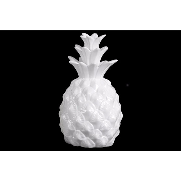 Exquisite Pineapple Figurine- White- Benzara-Decorative Accessories-White-JadeMoghul Inc.