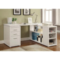 Exquisite Wooden Office Desk, White-Desks and Hutches-White-Wood-JadeMoghul Inc.