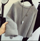 Extra Soft Basic Sweater-Gray-One Size-JadeMoghul Inc.