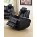 Extraordinary Power Recliner with Adjustable Headrest, Black-Recliner Chairs-BLACK-JadeMoghul Inc.