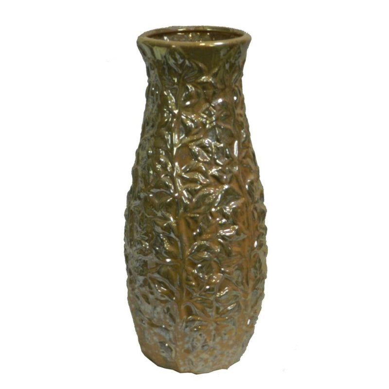 Eye-catching Ceramic Vase - Benzara-vases-Green-Ceramic-Shiny-JadeMoghul Inc.