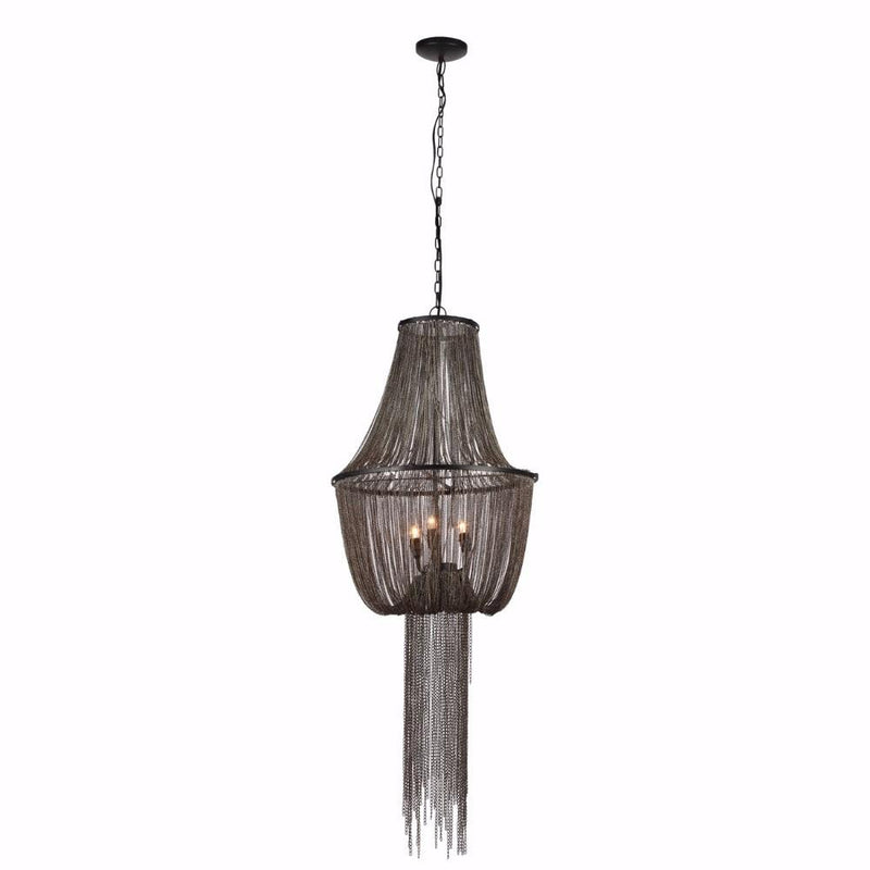 Eye-Catching Silhouetted Chandelier-Chandeliers-Gray-metal-JadeMoghul Inc.