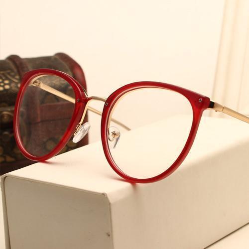 Eyeglasses Eyewear Frame Fashion Black Vintage Metal Optical Frame Reading Glasses Women Eyeglasses Frames New 2017 SojoS Oculos-AM5001C3-China-JadeMoghul Inc.