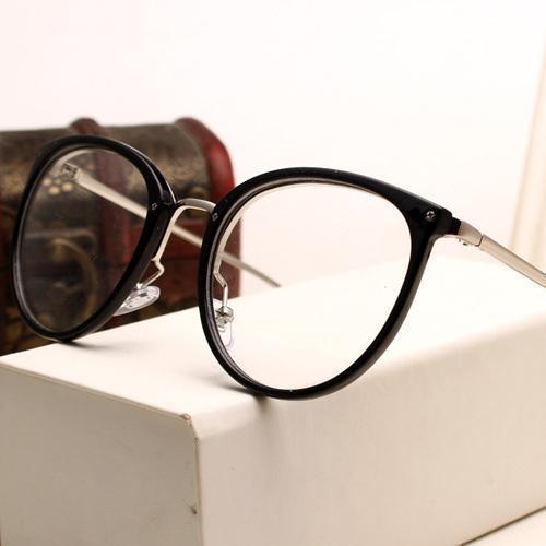 Eyeglasses Eyewear Frame Fashion Black Vintage Metal Optical Frame Reading Glasses Women Eyeglasses Frames New 2017 SojoS Oculos-AM5001C5-China-JadeMoghul Inc.