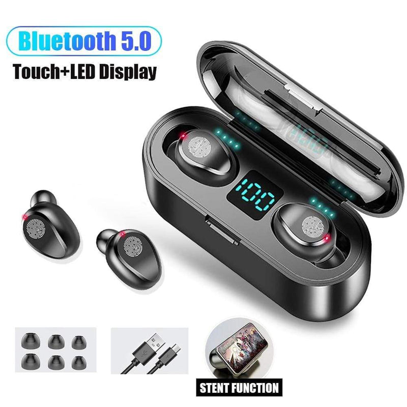 F9 TWS Bluetooth 5.0 Wireless Earphones Headphone Touch Control Earphones Stereo Sport Headset LED Display Gaming Auriculare JadeMoghul Inc. 