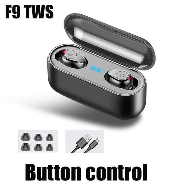 F9 TWS Bluetooth 5.0 Wireless Earphones Headphone Touch Control Earphones Stereo Sport Headset LED Display Gaming Auriculare JadeMoghul Inc. 