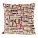 Fabric Accent Pillow in Geometric Pattern, Multicolor-Accent Pillows-Multicolor-Fabric and Polyester-JadeMoghul Inc.