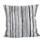 Fabric Accent Pillow with Unique Striped Pattern, Gray and Black-Accent Pillows-Gray and Black-Fabric and Polyester-JadeMoghul Inc.