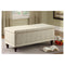 Fabric Lift-Up Storage Bench With a Tufted Seat, Cream-Storage Benches-Cream-Bi-Cast Vinyl-JadeMoghul Inc.