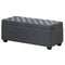Fabric Lift-Up Storage Bench With a Tufted Seat, Dark Gray-Storage Benches-Gray-Bi-Cast Vinyl-JadeMoghul Inc.