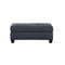 Fabric Tufted Ottoman With Tapered Feet , Dark Gray-Ottoman-Dark Gray-Fabric-JadeMoghul Inc.