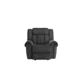 Fabric Upholstered Glider Recliner Chair, Charcoal Gray-Living Room Furniture-Gray-Fabric-JadeMoghul Inc.