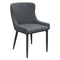 Fabric Upholstered Meta Accent Chairs with Diamond Stitch Design, Gray, Pack of Two-Accent Chairs-Gray-Fabric and Metal-JadeMoghul Inc.