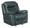 Fabric Upholstered Metal Power Recliner Chair with Cushion Armrest and Adjustable Headrest, Black