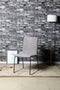 Fabric Upholstered Side Chair With Sled Metal Legs, Light Gray and Black-Accent Chairs-Black and Gray-Metal and Fabric-JadeMoghul Inc.