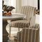 Fabric Upholstered Wooden Accent Arm Chair In Stripe Fabric, Multicolor (Set of 2)-Dining Chairs-Multicolor & White-Wood & Leatherette-JadeMoghul Inc.
