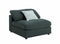 Fabric Upholstered Wooden Armless Chair with Loose Cushion Seat and Small Feet, Dark Gray-Accent Chairs-Gray-Fabric and Wood-JadeMoghul Inc.