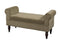 Fabric Upholstered Wooden Bench with Padded Rolled Sides, Beige