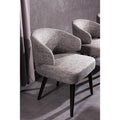 Fabric Upholstered Wooden Dining Chair with Wingback Design, Black and Gray-Dining Furniture-Black and Gray-Wood and Fabric-JadeMoghul Inc.