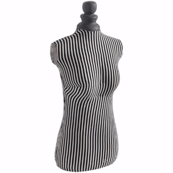 Fabric Wrapped Mannequin In Black and White-Decorative Objects and Figurines-Black and White-POLY RESINFABRIC-JadeMoghul Inc.