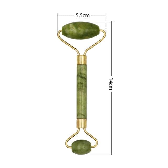 Facial Massage Roller Guasha Board Double Heads Jade Stone Face Lift Body Skin Relaxation Slimming Beauty Neck Thin Lift AExp