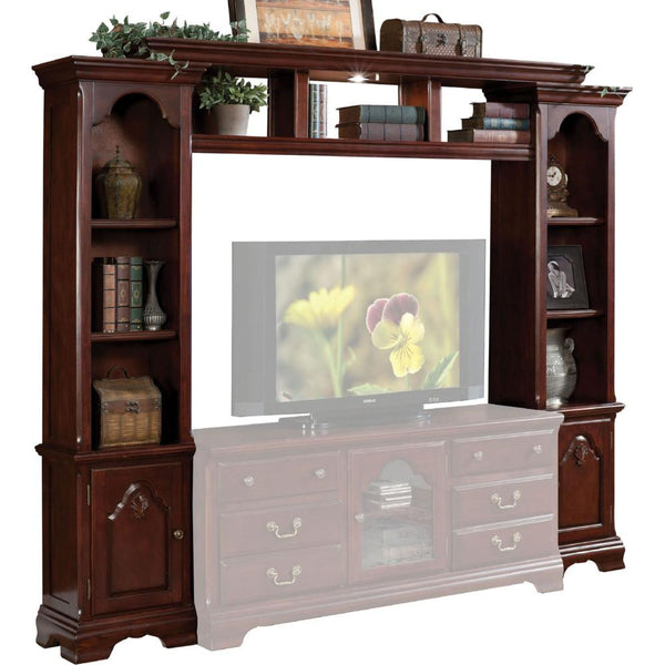 Faddish Entertainment Center, Cherry Brown-Entertainment Centers and Tv Stands-Cherry Brown-Poplar Wood Basswood Veneer MDF PB-JadeMoghul Inc.