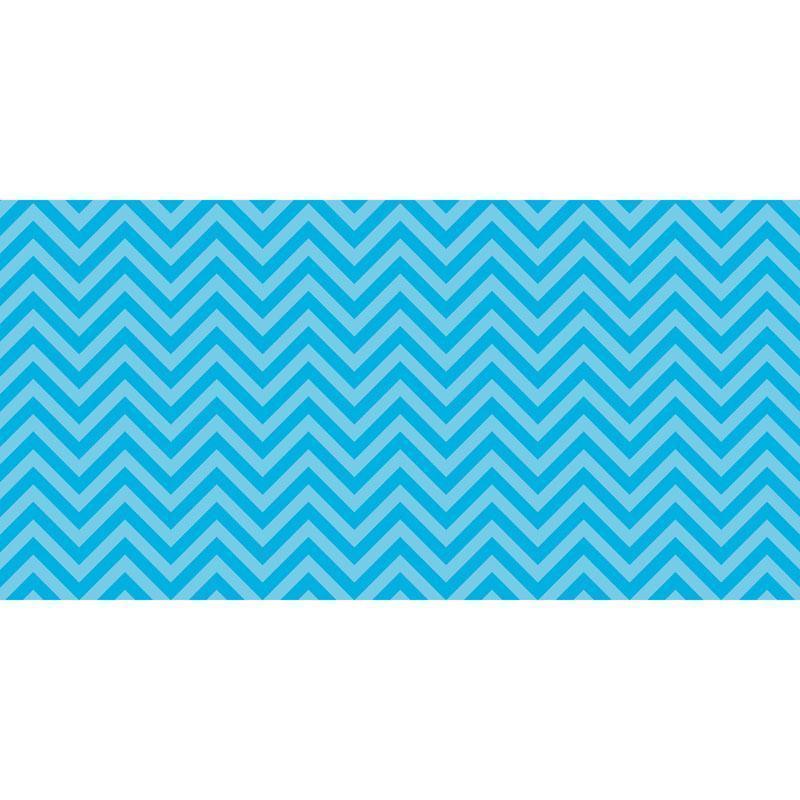 FADELESS 48X50 AQUA CHEVRON DESIGN-Arts & Crafts-JadeMoghul Inc.