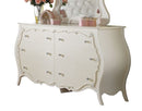 Fairy Look Dresser, Pearl White-Dressers-White-Pine wood-JadeMoghul Inc.