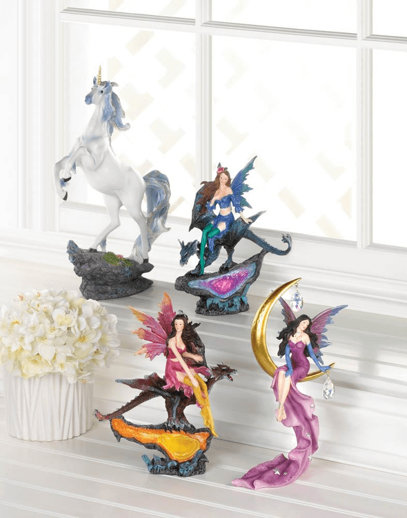Home Decor Ideas Fairy On Moon Figurine